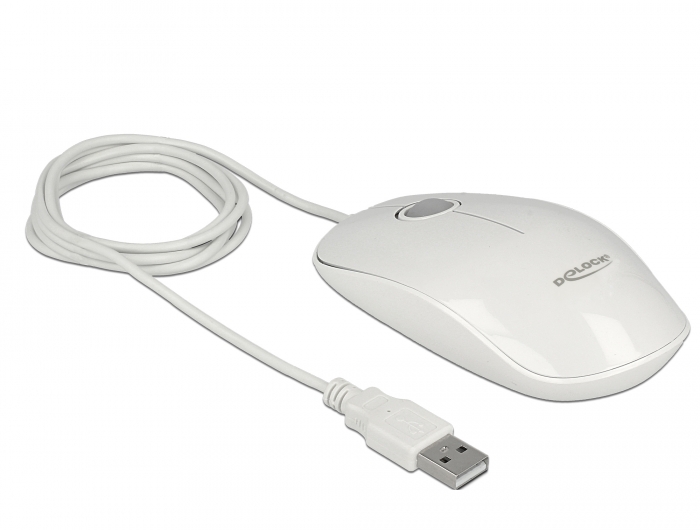 Delock Optische 3-Tasten LED Maus USB Typ-A weiß #3 