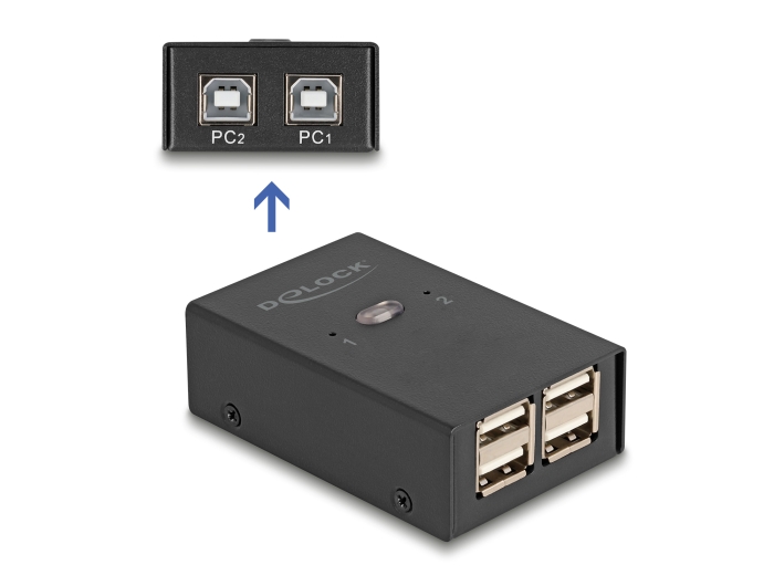 Delock USB 2.0 Switch für 2 PC an 4 Geräte #1 