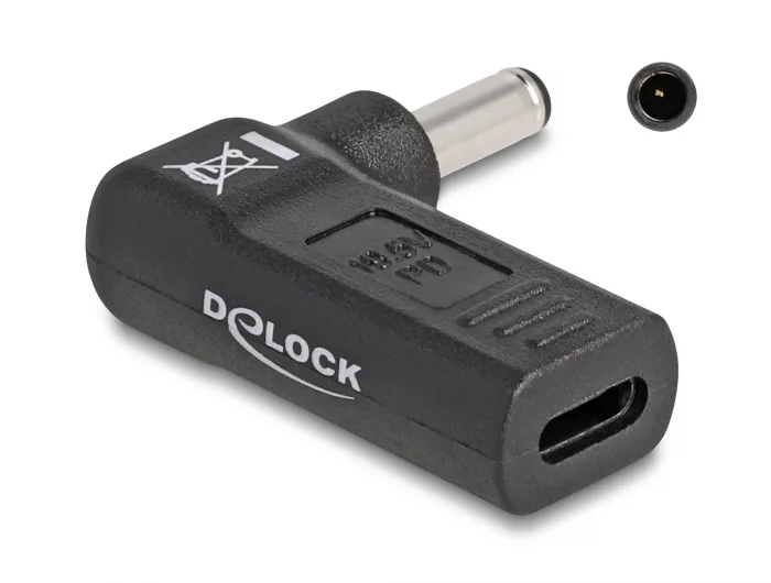 Delock Adapter für Notebook Ladekabel USB Type-C™ Buchse zu Dell 4,5 x 3,0 mm Stecker 90° gewinkelt #1 