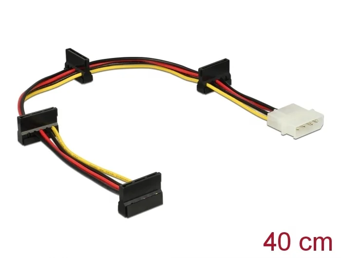 Delock Kabel Power Molex 4 Pin Stecker > 4 x SATA 15 Pin Buchse 40 cm #1 