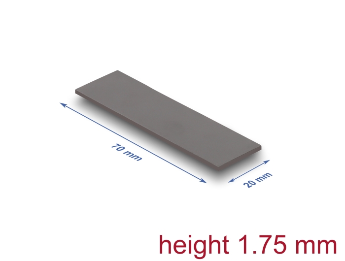 Delock Wärmeleitpad 70 x 20 x 1,75 mm für M.2 Module 3,2 W/mK - Low Oil Bleeding #1 