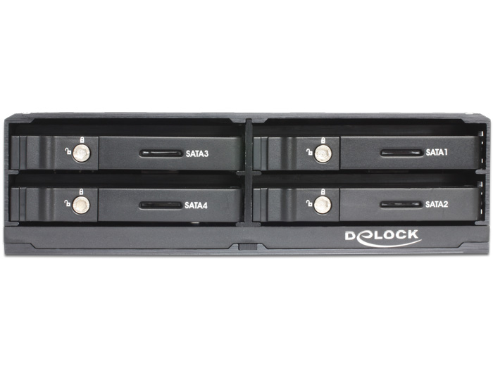 Delock 5.25″ Wechselrahmen für 4 x 2.5″ SATA HDD / SSD #6 