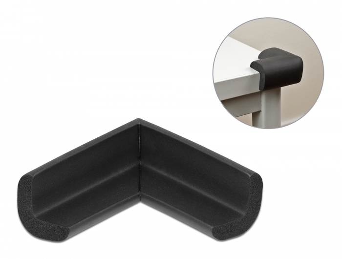 Delock Schaumstoff Kantenschutz selbstklebend 56 x 56 x 22 mm schwarz #1 