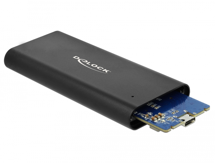 Delock Externes Gehäuse für M.2 NVMe PCIe SSD mit SuperSpeed USB 10 Gbps (USB 3.1 Gen 2) USB Type-C™ Buchse #3 