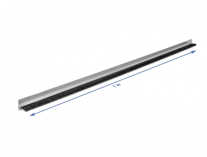 Delock Bürstenstreifen 20 mm mit Alu-Profil gewinkelt - Länge 1 m #7 