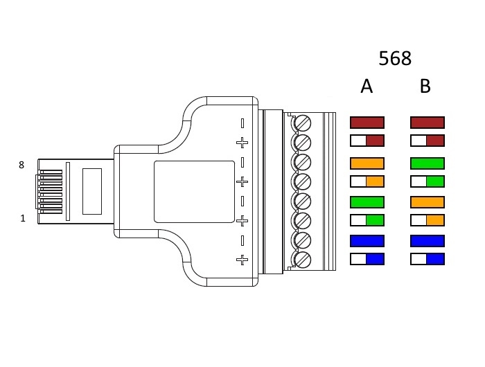 Delock Adapter RJ45 Stecker > Terminalblock 8 Pin 2-teilig 3,81 mm #3 