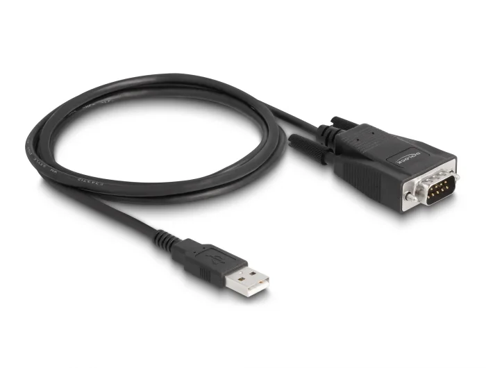 Delock Adapter USB 2.0 Typ-A Stecker zu 1 x Seriell RS-232 D-Sub 9 Stecker mit Schrauben und Muttern ESD Überspannungsschutz #3 