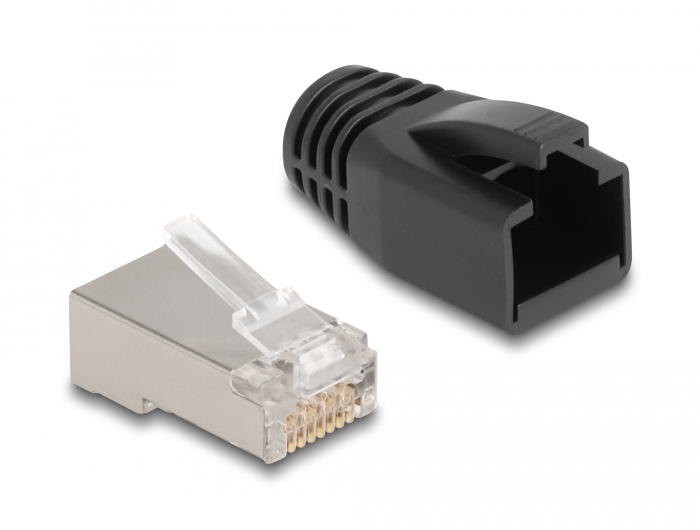 Delock RJ50 Modularer Stecker Cat.5e mit Knickschutztülle 25er Set #3 