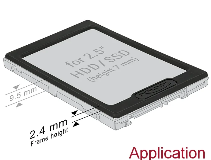 Delock 2.5″ HDD / SSD Erweiterungsrahmen #2 