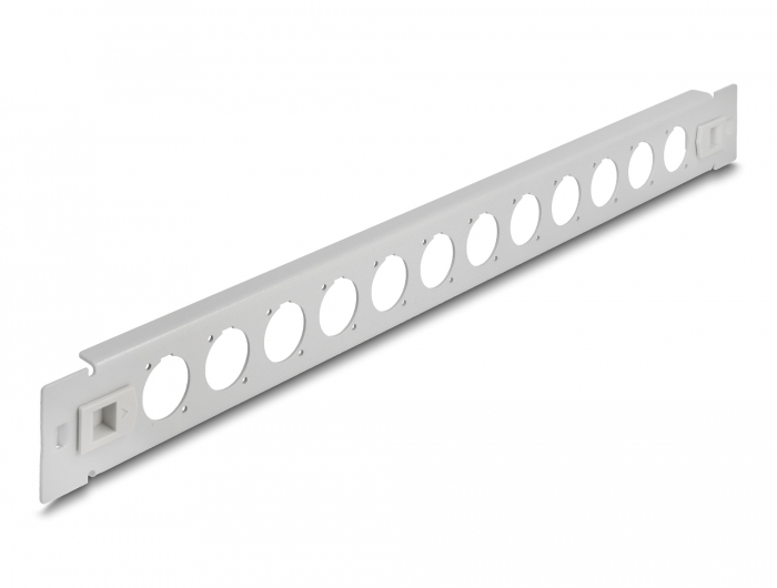 Delock 19″ D-Typ Patchpanel 12 Port werkzeugfrei grau #3 