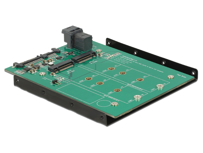 Delock 3.5″ Konverter SATA 22 Pin / SFF-8643 NVMe > 1 x M.2 Key M + 1 x M.2 Key B #2 
