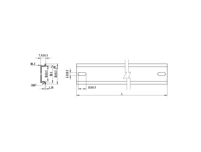 Delock Hutschiene 35 x 7,5 mm (100 cm) Aluminium #3 