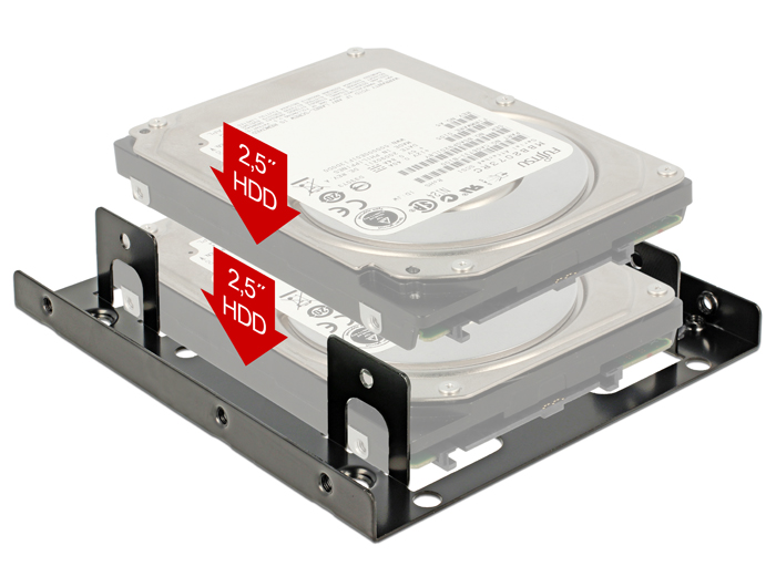 Delock Einbaurahmen 3.5″ > 2 x 2.5″ HDD #4 