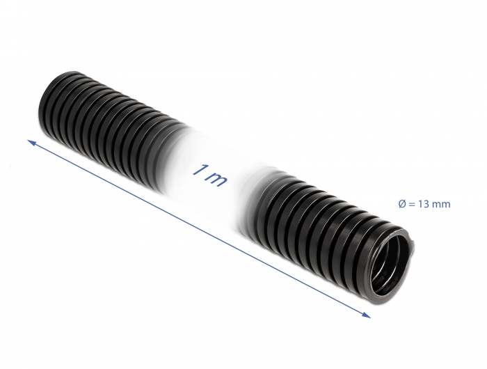 Delock Kabelschutzschlauch 1 m x 13 mm schwarz #2 