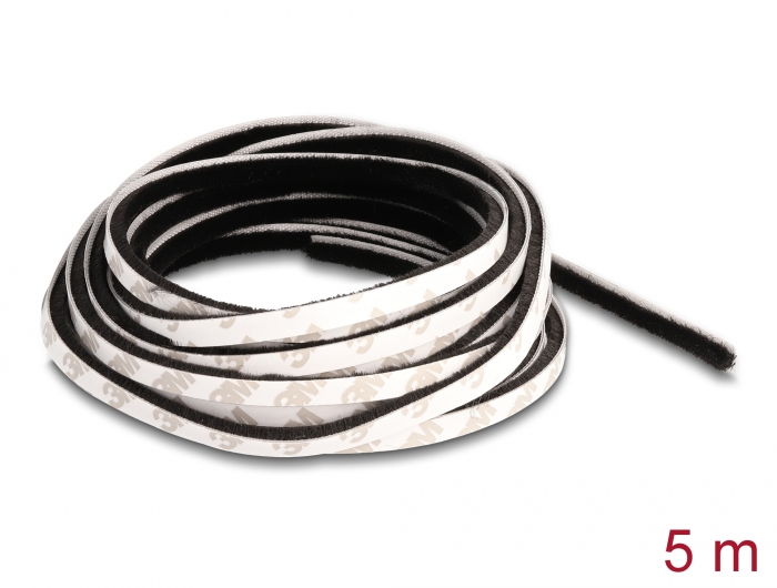 Delock Bürstenstreifen selbstklebend 5 mm - Länge 5 m schwarz #1 