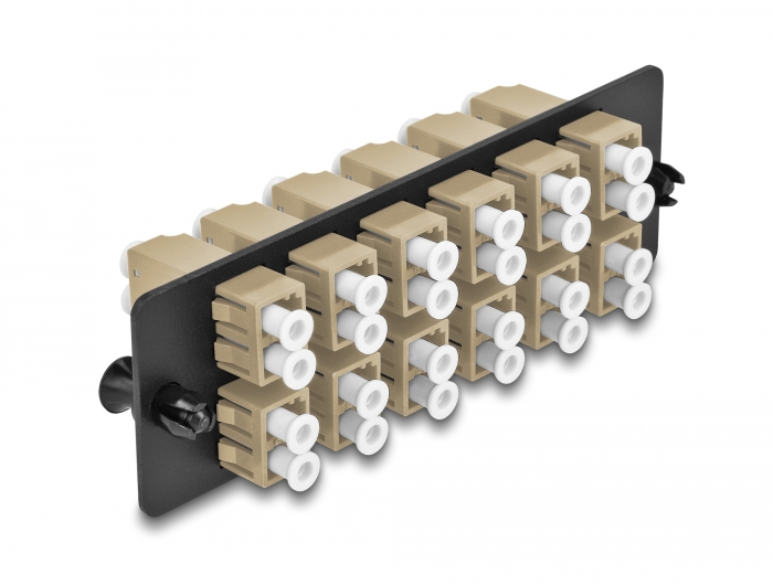 Delock LWL Adapter Panel LC Duplex OM1 / OM2 12 Port beige #2 