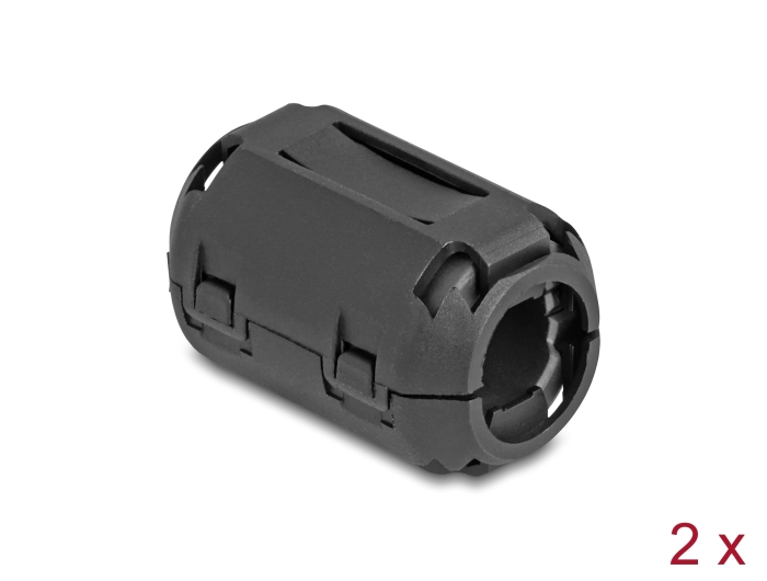 Delock Ferritkern / Ferritring für Rundkabel 13 mm 2 Stück schwarz #1 