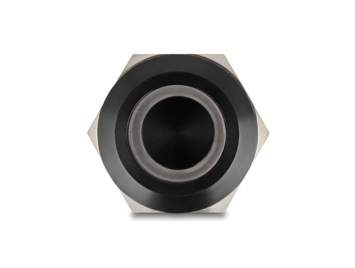 Delock Druckschalter zum Einbau schwarz 22 mm 12 V 5 x Lötanschluss LED rot Ring #2 