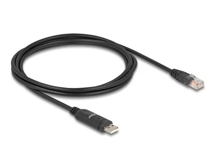 Delock Adapter USB 2.0 Typ-A Stecker zu 1 x Seriell RS-232 RJ45 Stecker 1,8 m schwarz #2 