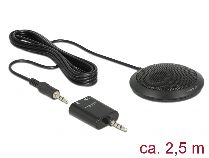 Delock Kondensator Tisch Mikrofon Omnidirektional für Konferenz mit 3,5 mm Klinkenstecker 3 Pin #2 