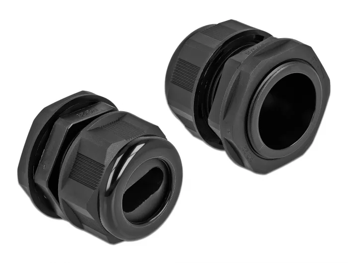 Delock Kabelverschraubung PG29 für Flachkabel schwarz 2 Stück #2 