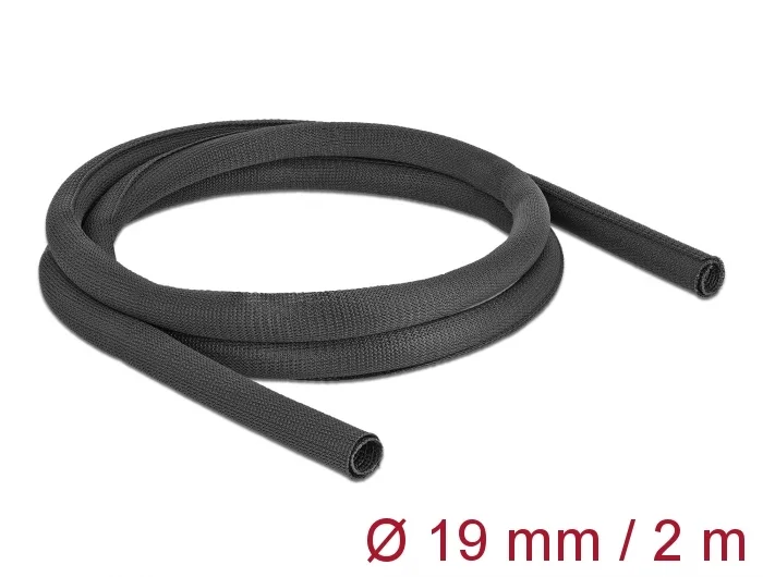 Delock Gewebeschlauch selbstschließend hitzebeständig 2 m x 19 mm schwarz #1 
