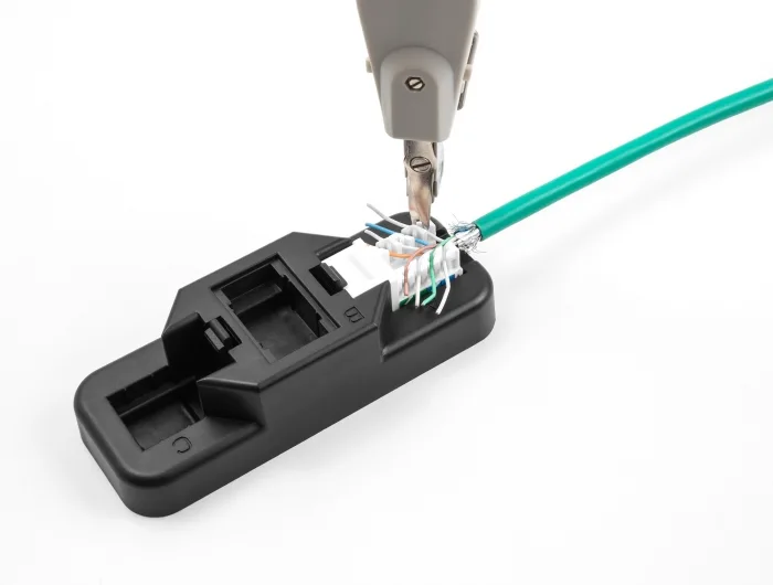 Delock Keystone LSA Set mit Auflegehalterung RJ45 / RJ11 Cat.6 schwarz #7 
