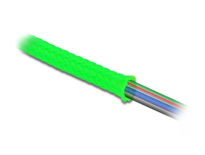 Delock Geflechtschlauch dehnbar 2 m x 6 mm grün #3 