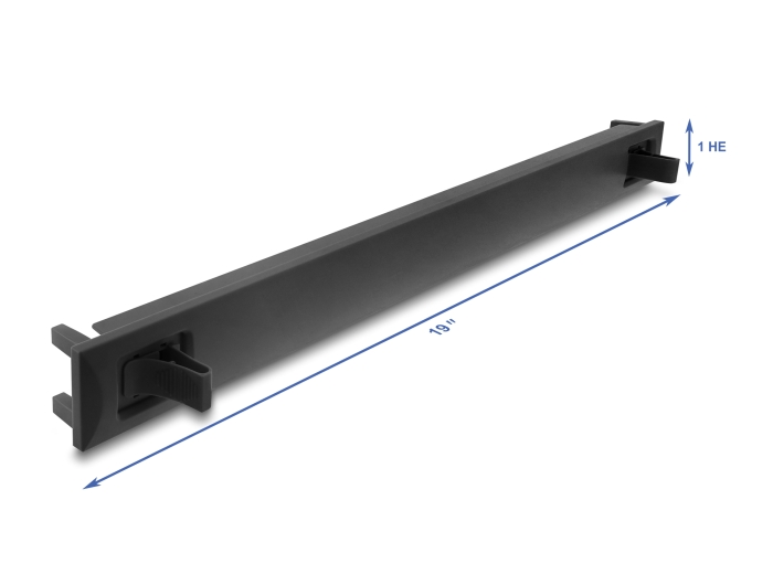 Delock 19″ 1 HE Blindpanel ABS Kunststoff mit Einrastfunktion (Snap-In) schwarz #1 