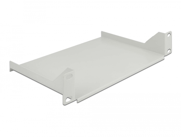 Delock 10″ Fachboden für Netzwerkschrank 1 HE grau #1 