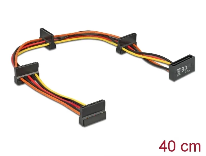 Delock Kabel Power SATA 15 Pin Stecker > 4 x SATA 15 Pin Buchse 40 cm mehrfarbig #1 