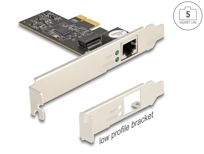Delock PCI Express x1 Netzwerkkarte 5 Gigabit LAN 1 x RJ45 RTL8126 #1 