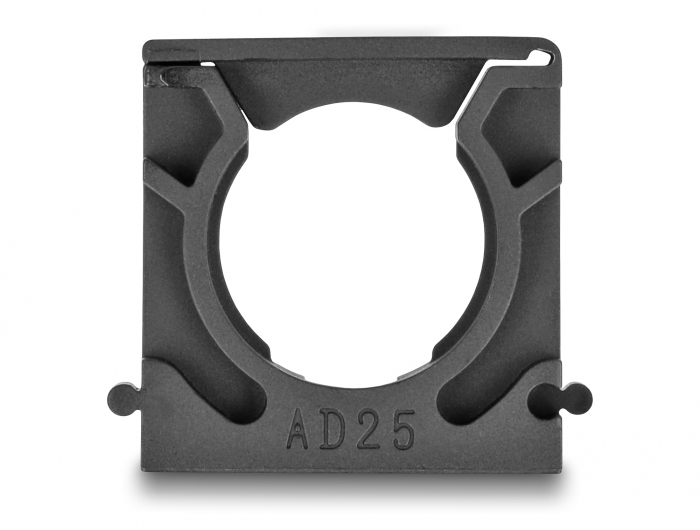 Delock Kabelschlauchhalter mit Verschlussclip 25 mm 4 Stück schwarz #3 