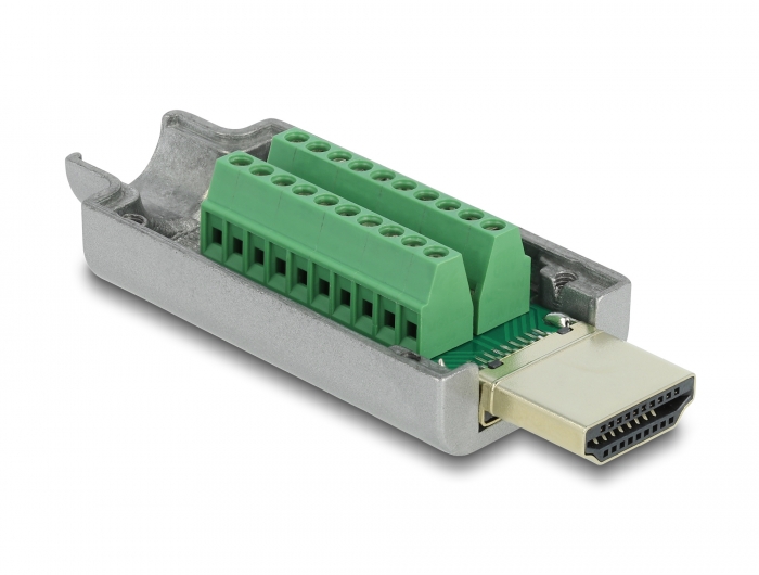 Delock HDMI-A Stecker zu Terminalblock mit Metall Gehäuse #1 