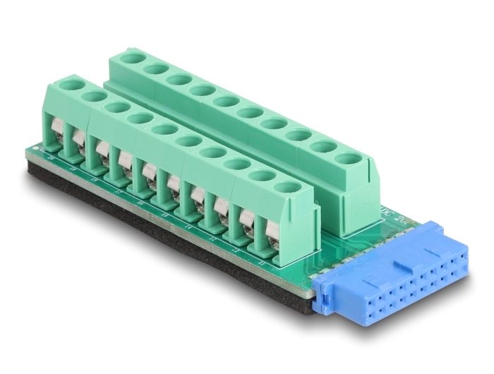 Delock USB Pfostenbuchse zu Terminalblock Adapter 20 Pin #1 