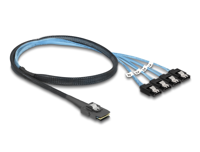 Delock M.2 2242 Key B+M Kontroller zu 4 x SATA mit 1 m Kabel #5 
