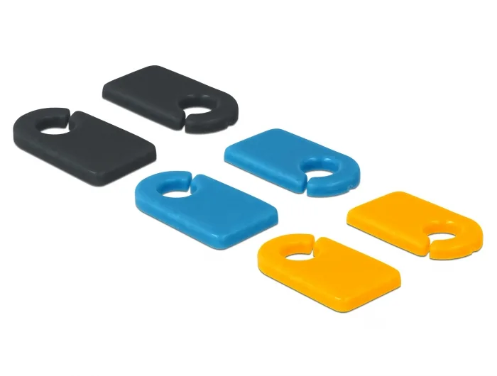 Delock Kabelmarker Clip zum Selbstbeschriften Set 6 Stück #1 