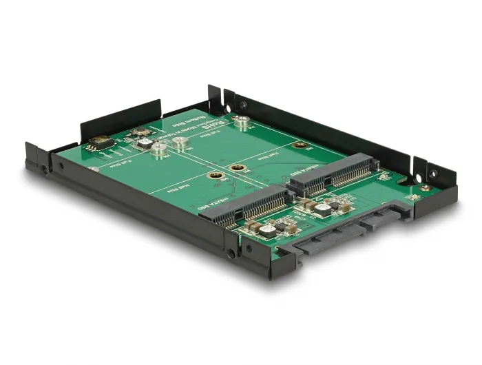 Delock 2.5″ Konverter SATA 22 Pin > 2 x mSATA mit RAID mit Gehäuse #2 