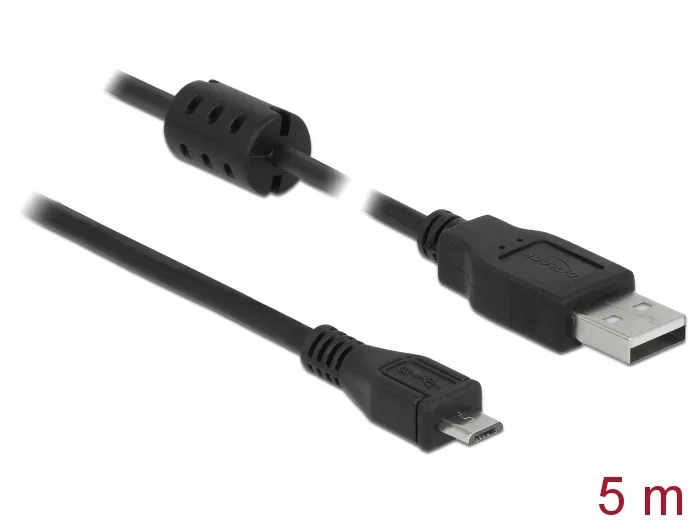 Delock Kabel USB 2.0 Typ-A Stecker > USB 2.0 Micro-B Stecker 5,0 m schwarz #1 