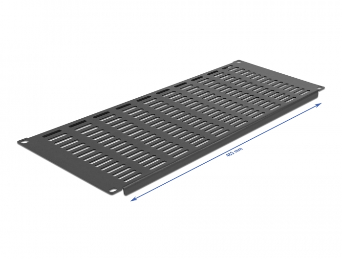 Delock 19″ Netzwerkschrank Panel mit Lüftungsschlitzen horizontal 4 HE schwarz #2 