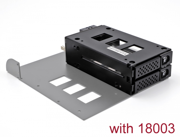 Delock Slim Bay Wechselrahmen für 2 x 2.5″ U.2 NVMe SSD mit 5.25″ Rahmen #3 
