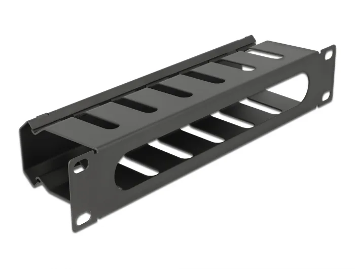 Delock 10″ Kabelmanagement Rangierpanel mit Öffnung 1 HE schwarz #2 