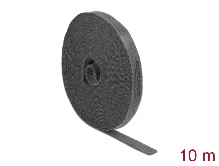 Delock Klettband 10 m x 15 mm grau - Flexibel & Hochwertig kaufen