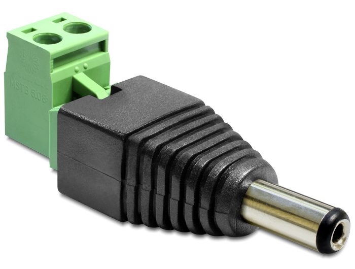 Delock Adapter DC 5,5 x 2,1 mm Stecker > Terminalblock 2 Pin 2-teilig #2 