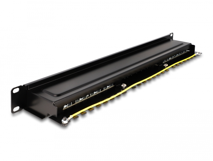 Delock 19″ Patchpanel 16 Port Cat.6A 1 HE schwarz #2 