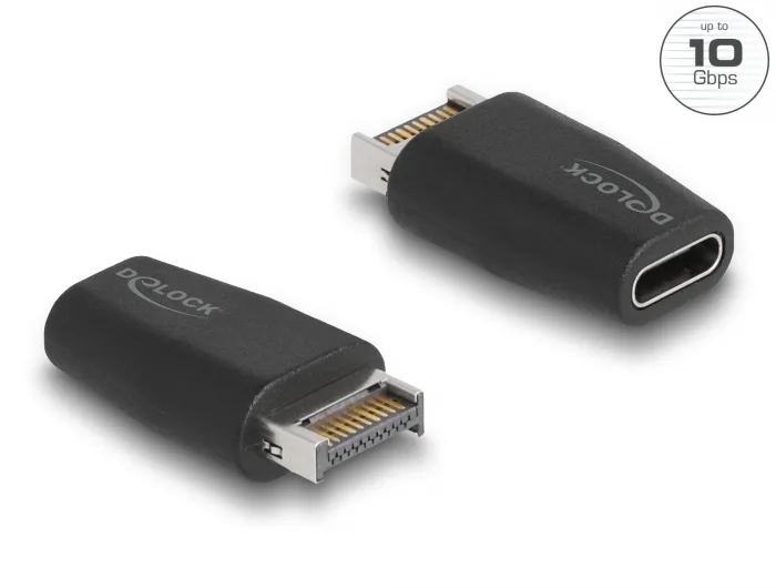 Delock Adapter USB 10 Gbps Typ-E Key A Stecker zu USB Type-C™ Buchse schwarz #1 