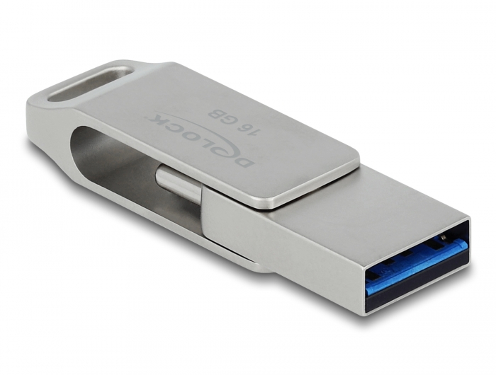 Delock USB 5 Gbps USB-C™ + Typ-A Speicherstick 16 GB - Metallgehäuse #4 