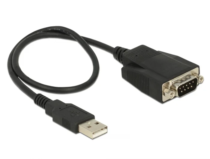 Delock Adapter USB 2.0 Typ-A Stecker > 1 x Seriell RS-232 DB9 Stecker mit Schrauben und Muttern ESD Überspannungsschutz #2 