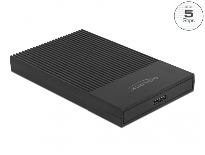 Delock Externes Gehäuse für 2.5″ SATA HDD / SSD mit SuperSpeed USB Typ Micro-B Buchse - werkzeugfrei #1 