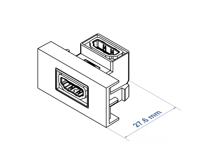 Delock Easy 45 HDMI Modul gewinkelt 90° 22,5 x 45 mm #3 